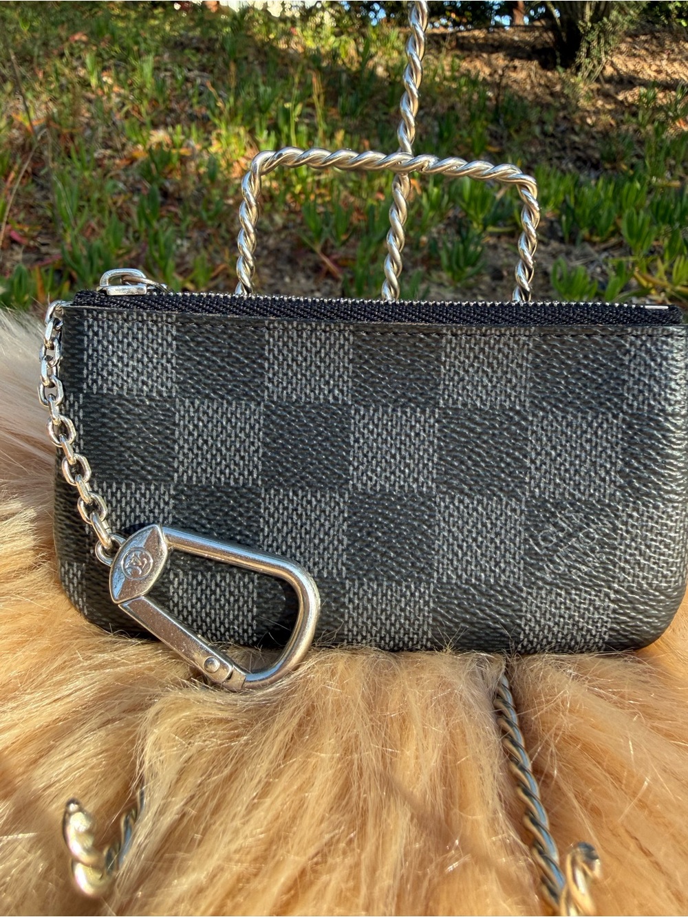 Louis Vuitton Damier Graphite Key Pouch and Certificate of Authenticity - Picture 1 of 11